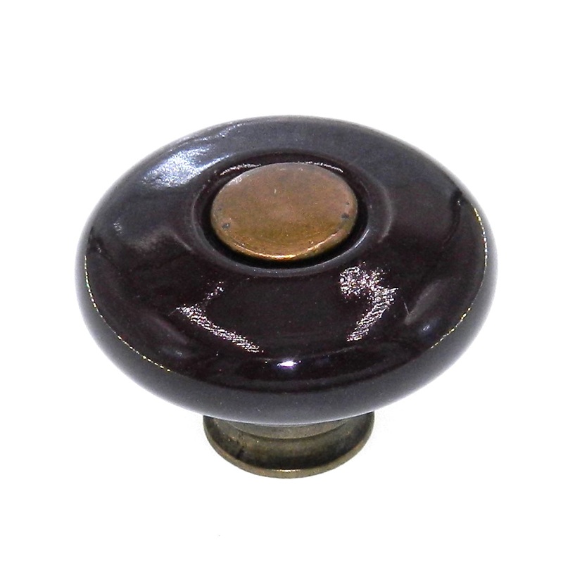 Amerock Furniture Trim Brown Brass 1 1/4 Round Cabinet Knob Pull BP878-BN