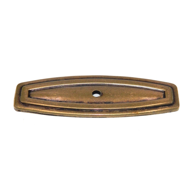 Amerock Furniture Trim Burnished Brass 3 3/8 Cabinet Knob Backplate BP863-BB