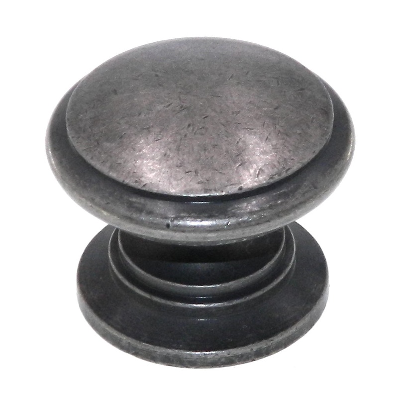 Amerock Hint of Heritage 1 1/4 Weathered Nickel Cabinet Knob Pull BP1466-WN