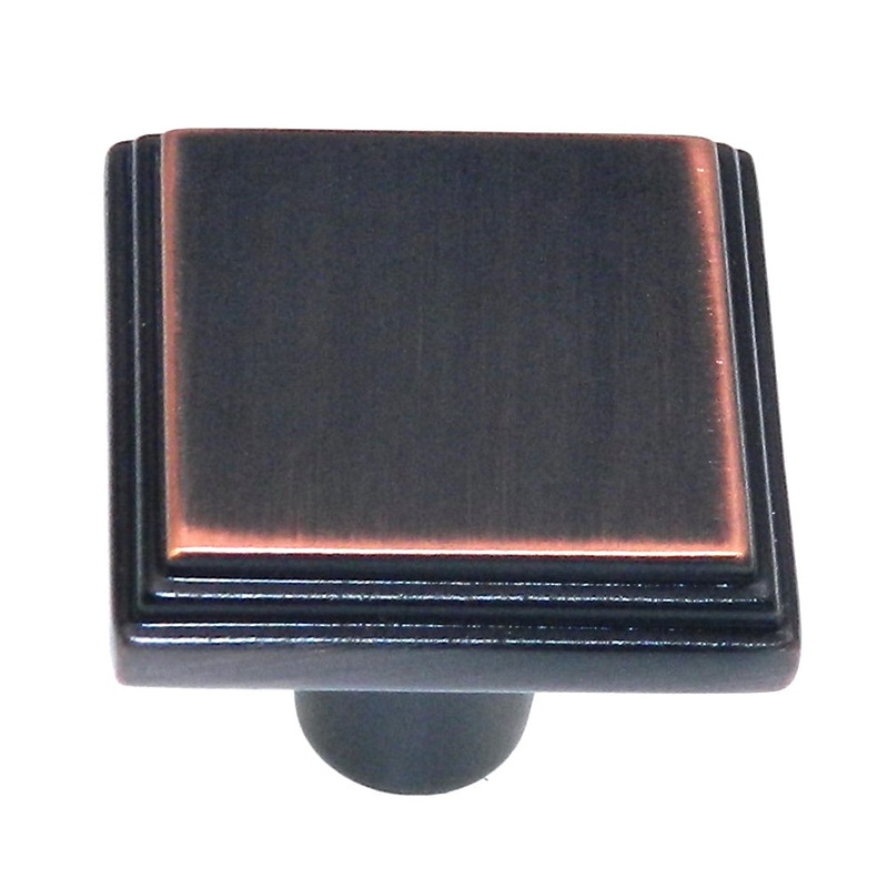 Amerock Manor Oil Rubbed Bronze 1 Square Cabinet Knob BP26117-ORB