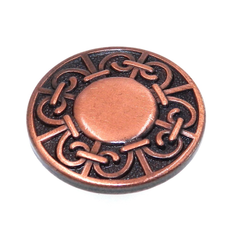 Amerock Renaissance Antique Copper 1 3/8 Round Cabinet Knob Pull BP800-AC