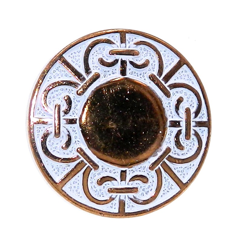 Amerock Renaissance Golden White 1 3/8 Round Cabinet Knob Pull BP800-C1