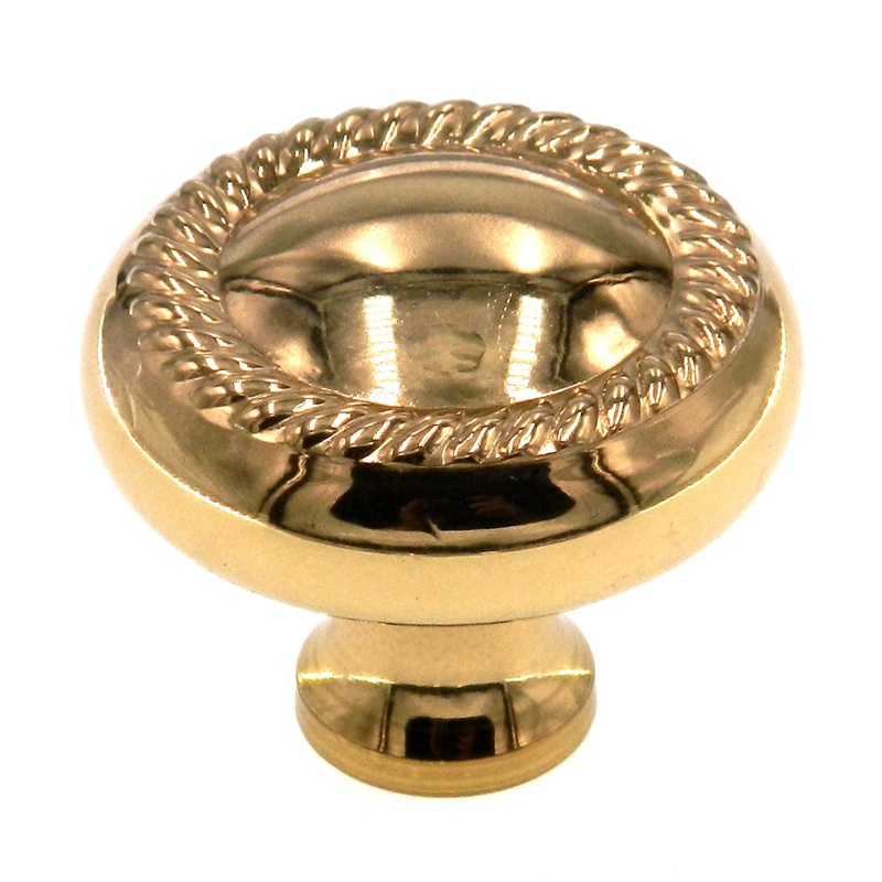 Amerock Solid Brass Rope Edge 1 1/2 Round Cabinet Knob Pull BP1428-3