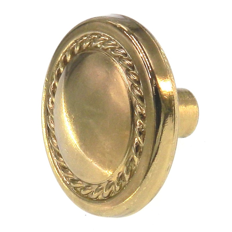 Amerock Traditional Classics Polished Brass 1 3/8 Round Cabinet Knob BP30689-3