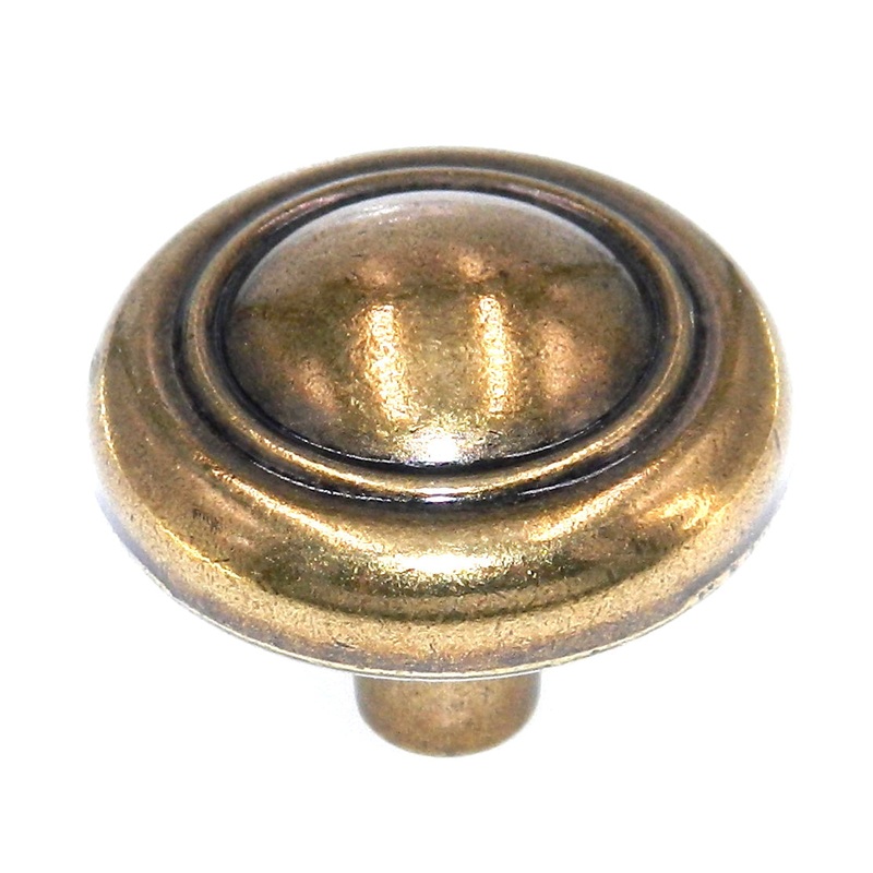 Amerock Traditional Classics Regency Brass 1 3/8 Round Cabinet Knob BP76202-R1
