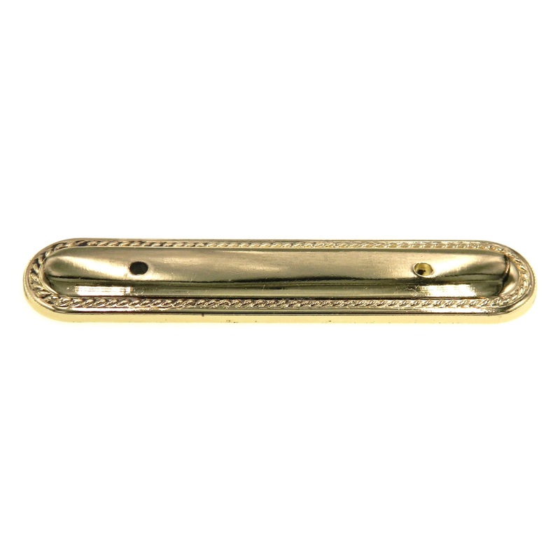 Amerock Traditional Polished Brass Cabinet Handle Backplate 3 Ctr. BP30389-3
