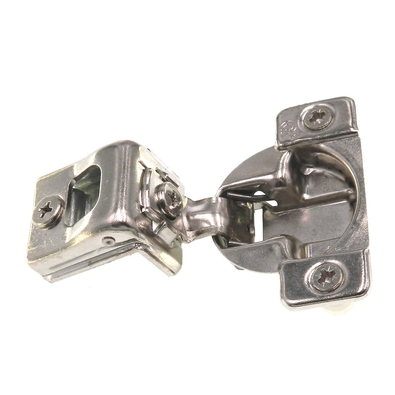 Single Grass Tec 864 Nickel 108 deg. 1 1/4 Overlay Concealed Cup Hinge