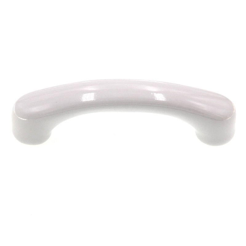 Vintage Amerock Ceramics White 3 Ctr. Arch Pull Cabinet Handle BP937-W