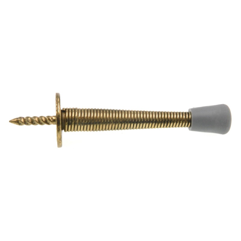 Amerock 3 1/4 Door Stop Polished Brass Spring Fexible Baseboard Doorstop BP2251-3