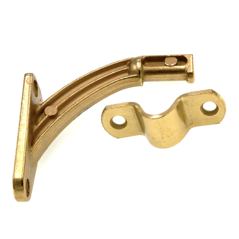 Amerock 3 Stair Handrail Bracket Heavy Weight Polished Brass BP2266-3
