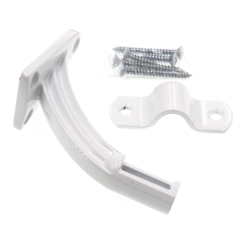 Amerock 3 Stair Handrail Bracket Heavy Weight White BP2266-W