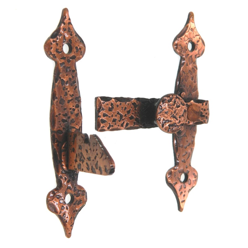 Amerock Antique Copper Cabinet Door Bar Latch For 3/8 Offset Doors BP8574-AC