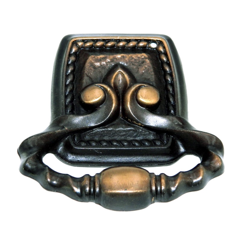 Amerock Bonaventure Antique English 2-13/16 Fixed Ring Pull, Backplate BP272-AE