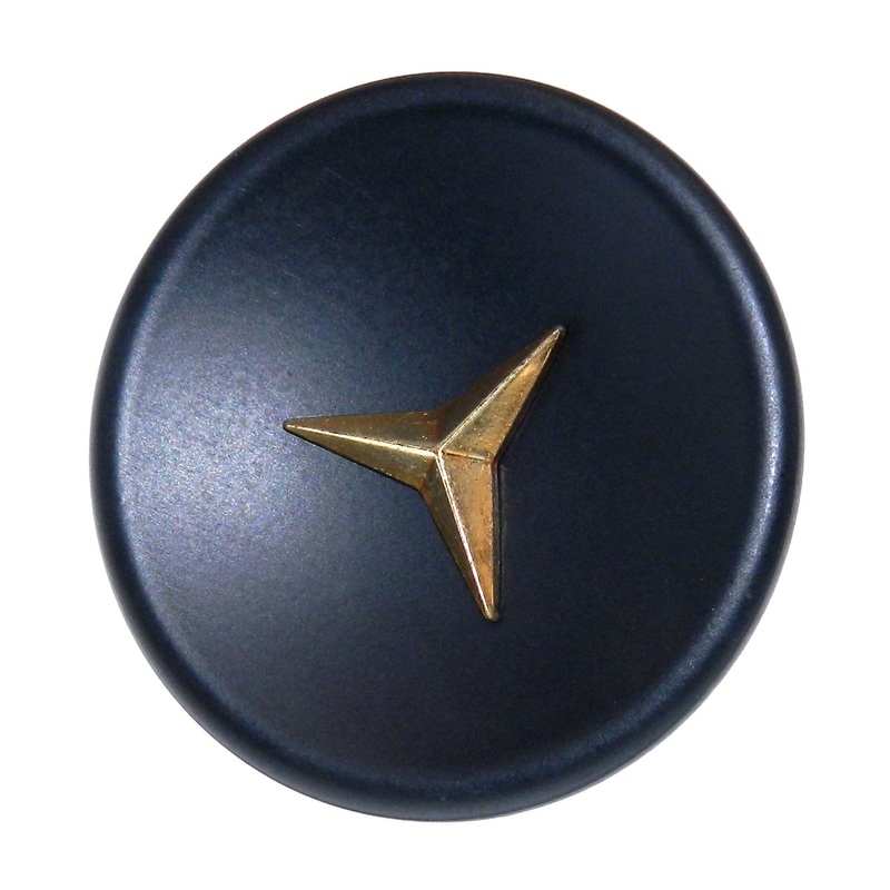Amerock Contemporary 2 Ebony Black Round Cabinet Knob Pull A3301-D