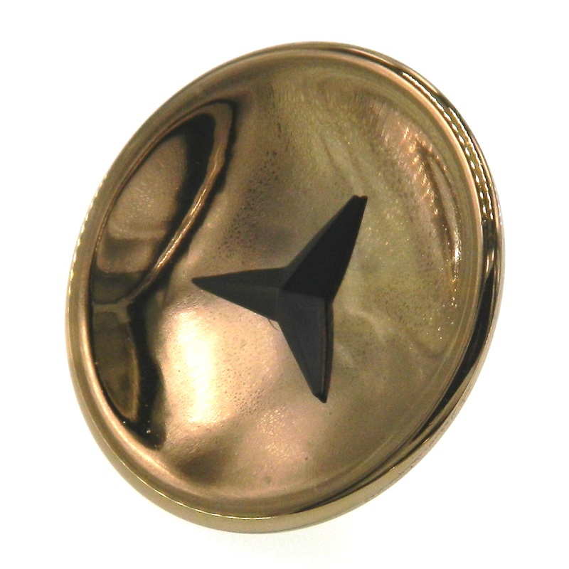 Amerock Contemporary 2 Polished Brass Round Cabinet Knob Pull A3301-H