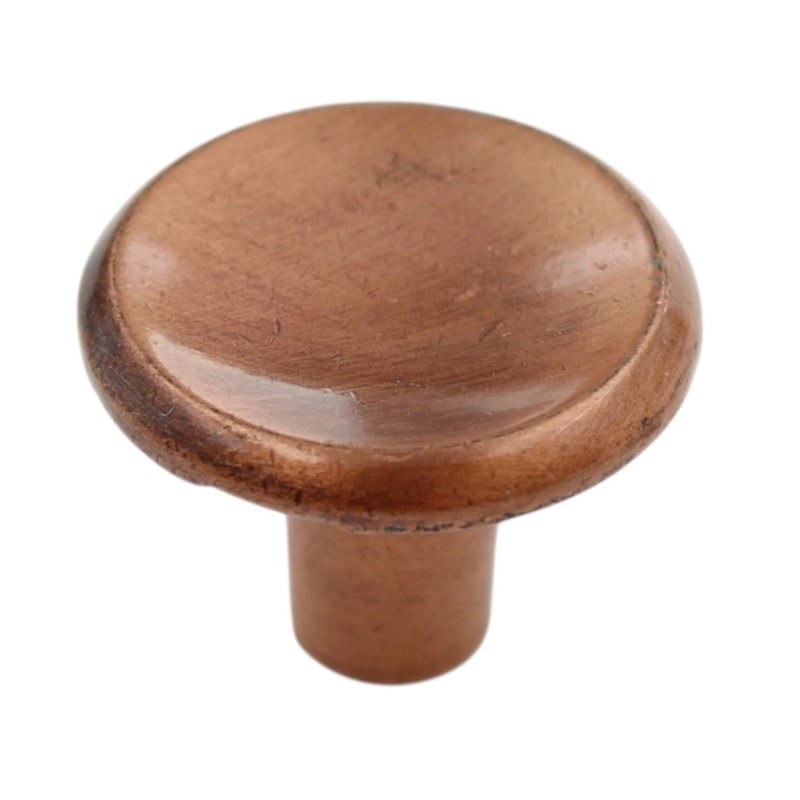 Amerock Contemporary Antique Copper 1 Round Cabinet Knob Pull BP551-AC