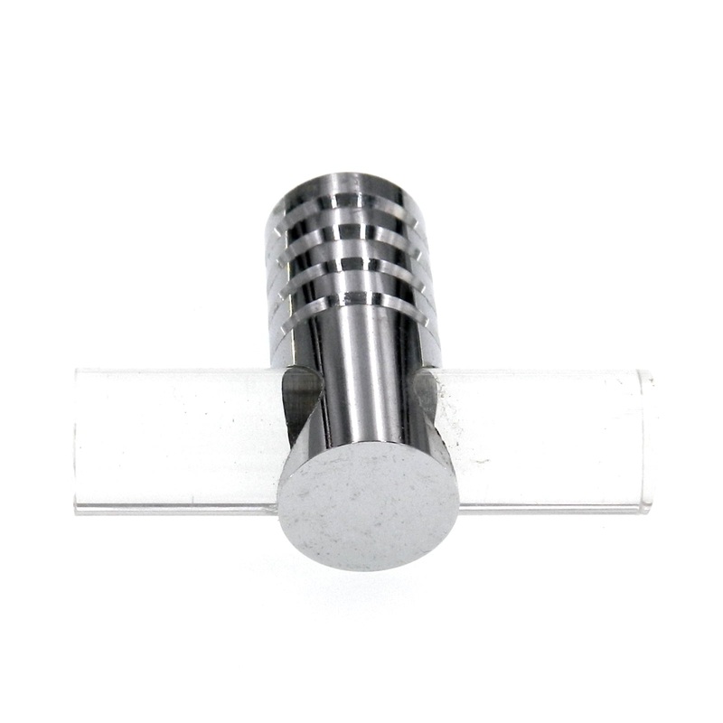 Amerock European Designs 2 T Bar Cabinet Knob Pull Chrome Clear BP4301-26