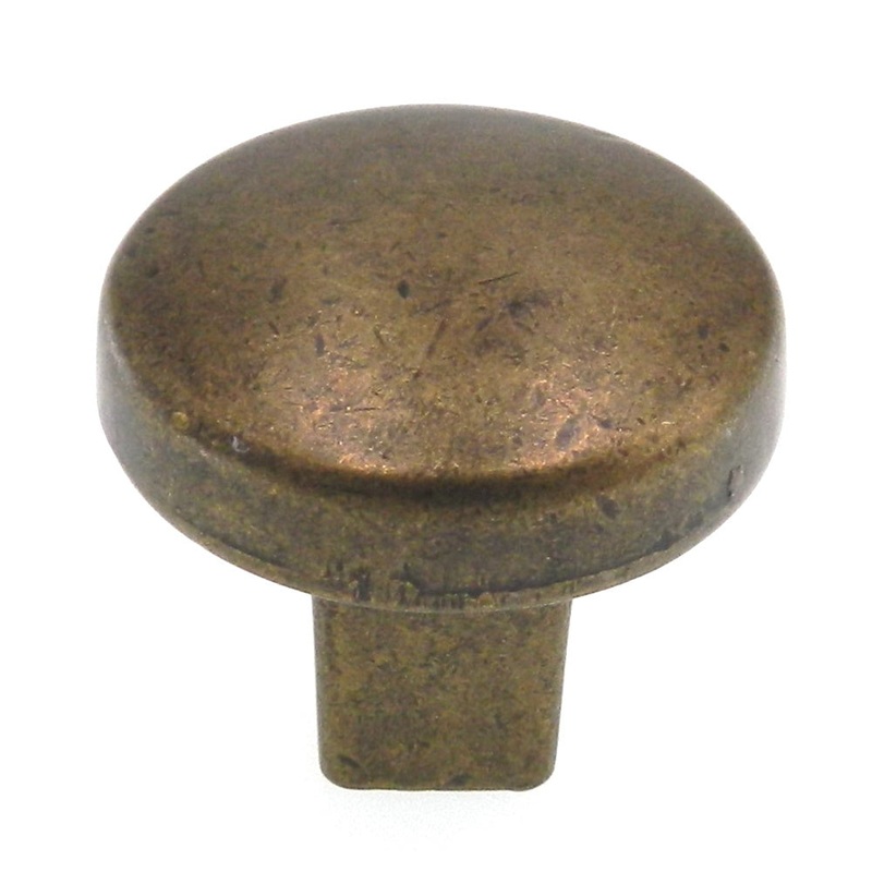 Amerock Forgings 1 1/4 Rustic Brass Round Cabinet Knob Pull BP4425-R3