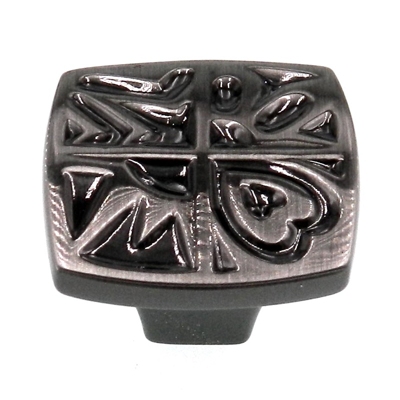 Amerock Motif’Z 1 1/8 Pewter Square Cabinet Knob Pull BP4450-PWT