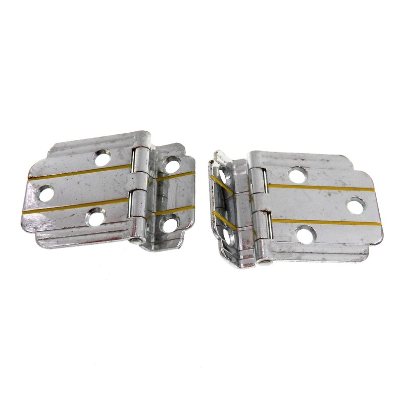 Amerock Polished Chrome Yellow Lines 3/8 Offset Surface Cabinet Hinges E3069