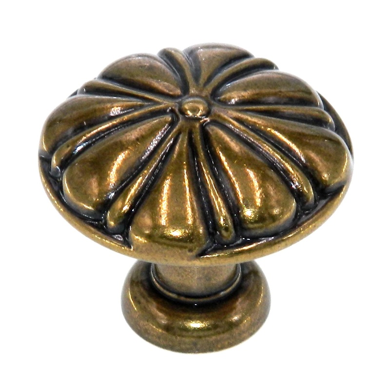 Amerock Radiance 1 1/4 Regency Brass Round Cabinet Knob Pull BP1397-R1