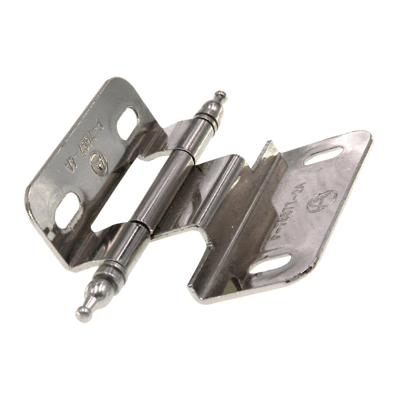 Amerock Sterling Nickel Hinge Partial Wrap 3/8 Inset Minaret Tip PK7687T-G9