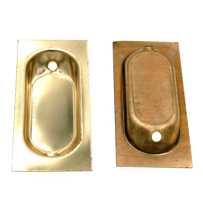 Pair Amerock Chrome 3 1/16 Flush Sliding Door Recessed Pulls AO2214-3