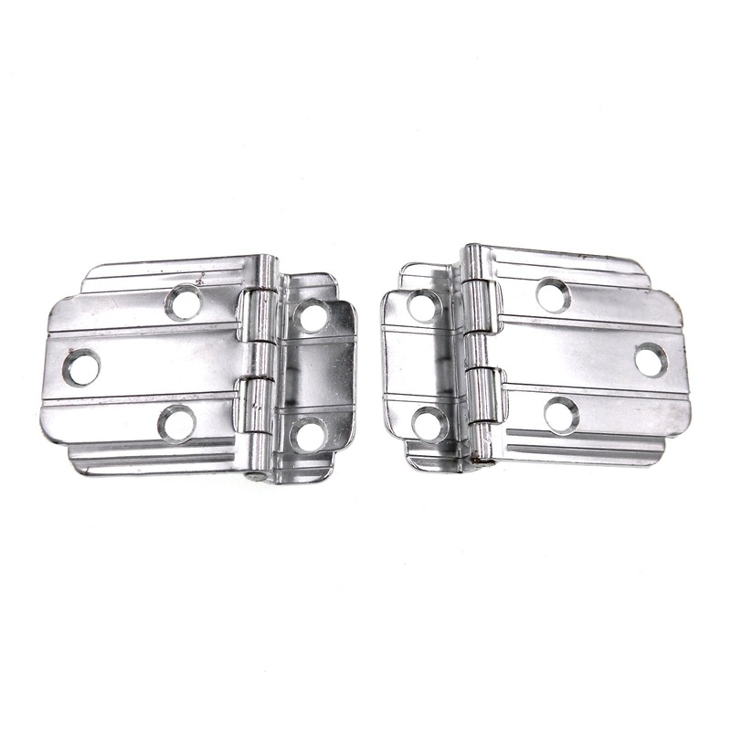 Pair Amerock Polished Chromium 3/8 Offset Surface Cabinet Hinges E3068