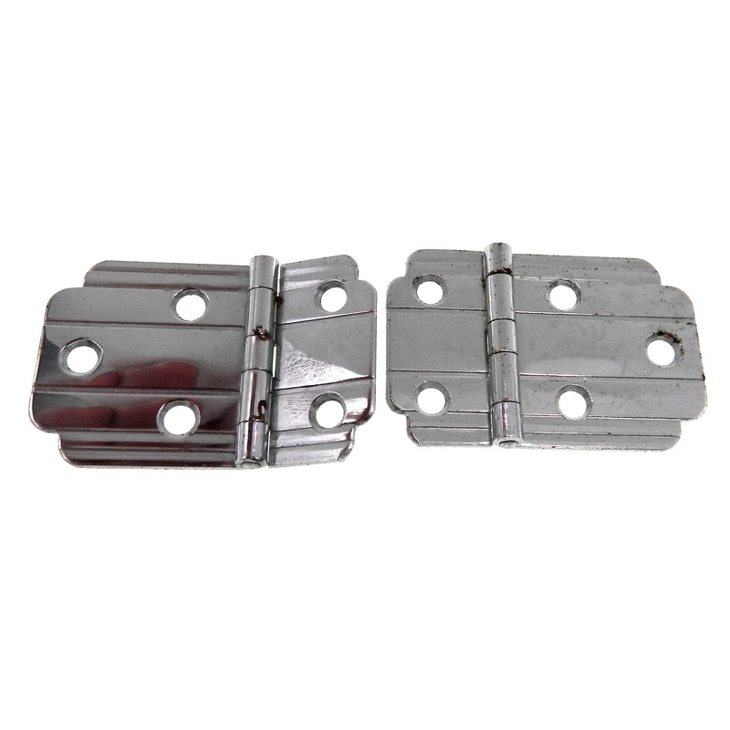 Pair Amerock Polished Chromium Flush Surface Cabinet Hinges E3066