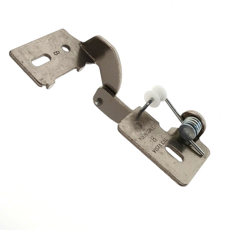 Pair Youngdale #8 Nickel Knife Pivot Cabinet Hinges 5/8 Overlay 3/4 Min. Door