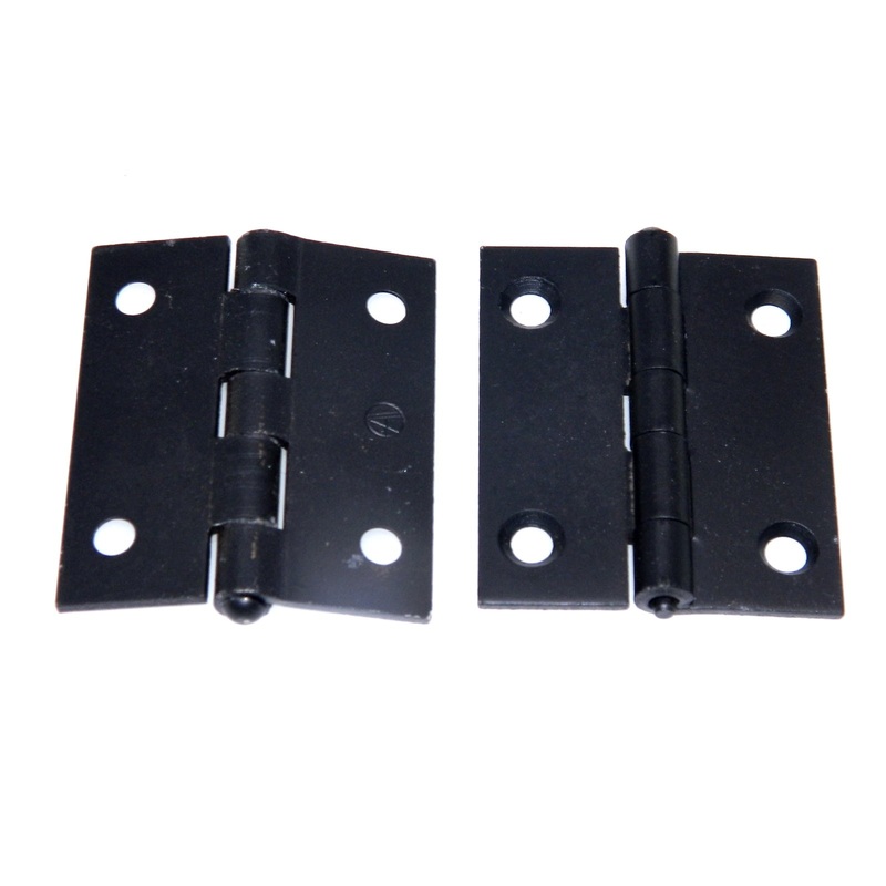 Vintage Amerock Colonial Black Smooth 2 Butt Loose Pin Cabinet Hinge E4902-CB