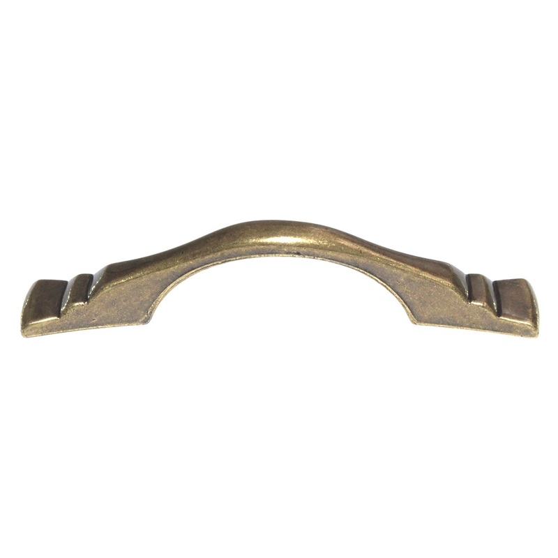 Amerock Hint of Heritage 3 Ctr Arch Cabinet Pull Regency Brass BP2378-R1