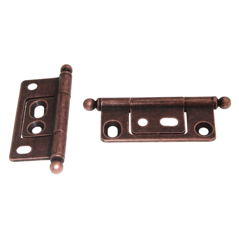 Pair Cliffside Non-Mortise Solid Brass 2 Butt Hinge Ball Tip BH2A-NM-BALL