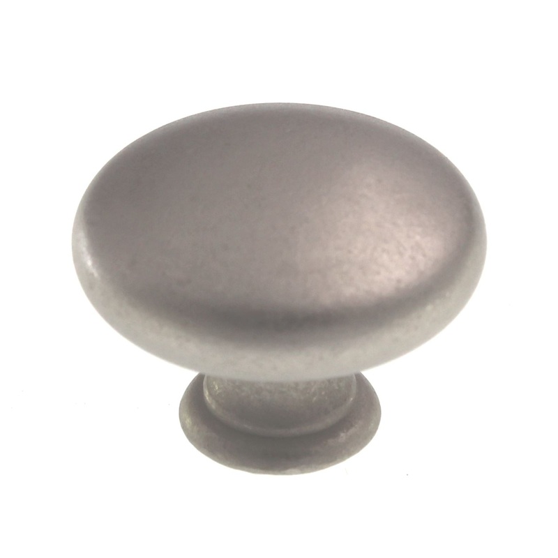 Solid Brass 1 1/2 Classic Brass Hutter Cabinet Knob Weathered Nickel 1233WN