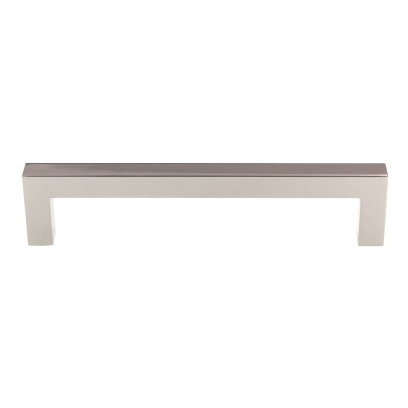Top Knobs Asbury Square Bar Pull 5 1/16 (128mm) Ctr Polished Nickel M1284