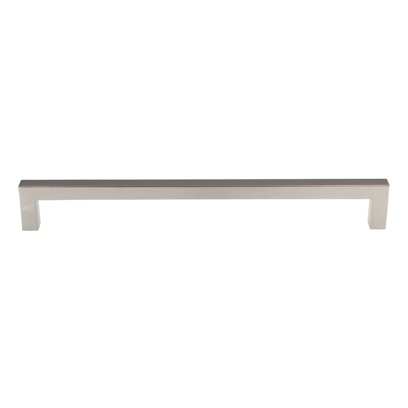 Top Knobs Asbury Square Bar Pull 8 13/16 (224mm) Ctr Polished Nickel M1286
