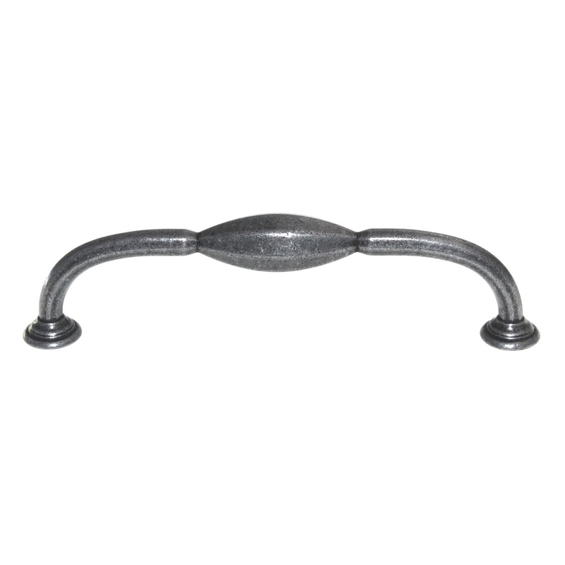 Top Knobs Chareau D Pull Cabinet Arch Pull 5 (128mm) Ctr Black Iron TK232BI