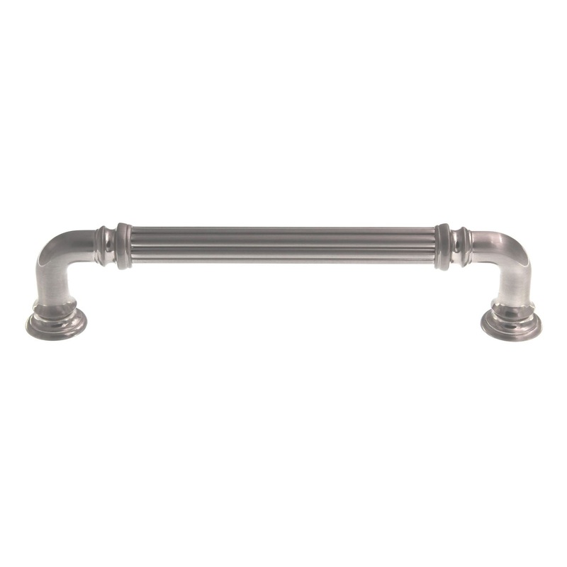 Top Knobs Chareau Reeded Cabinet Arch Pull 5 Ctr Brushed Satin Nickel TK323BSN