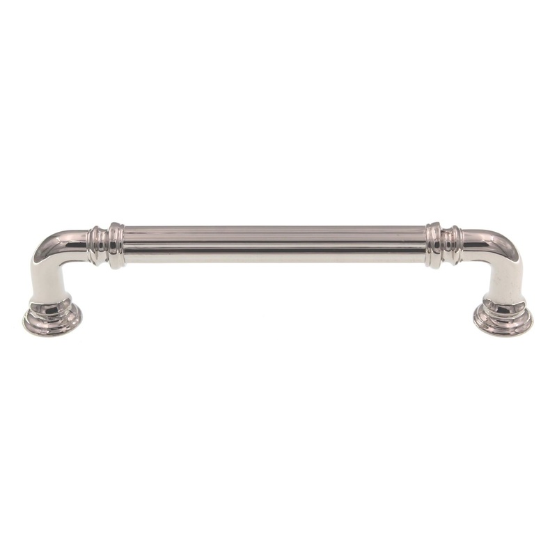Top Knobs Chareau Reeded Cabinet Arch Pull 5 Ctr Polished Nickel TK323PN