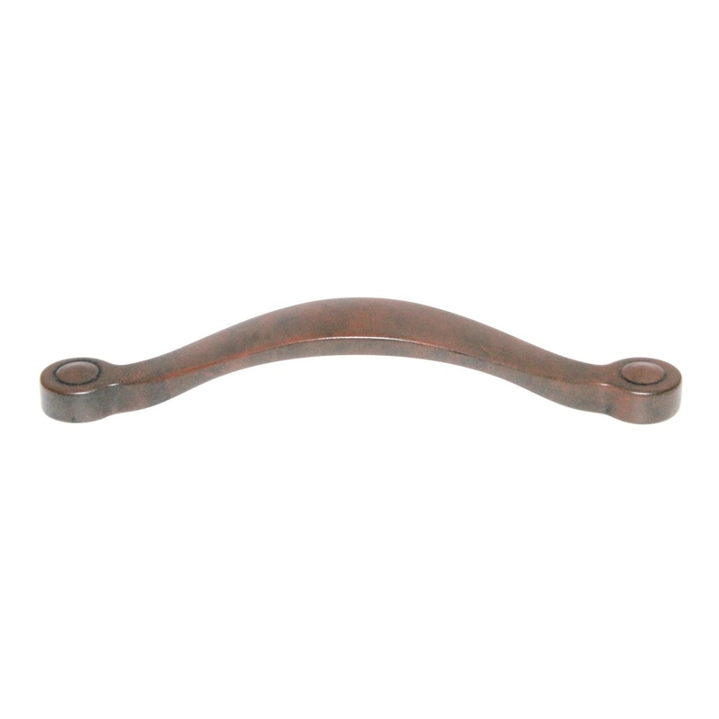 Top Knobs Dakota Saddle Cabinet Arch Pull 5 1/16 (128mm) Ctr Patina Rouge M1219