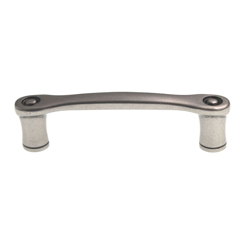 Top Knobs Edwardian Link Cabinet Arch Pull 3 Ctr Pewter Antique M971
