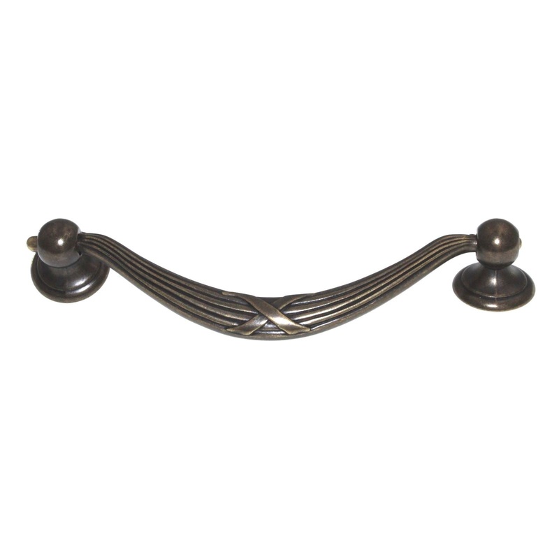 Top Knobs Edwardian Ribbon & Reed Bail Pull 5 (128mm) Ctr German Bronze M933