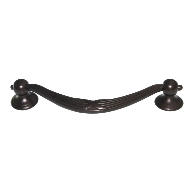 Top Knobs Edwardian Ribbon & Reed Pull 5 (128mm) Ctr Oil-Rubbed Bronze M934