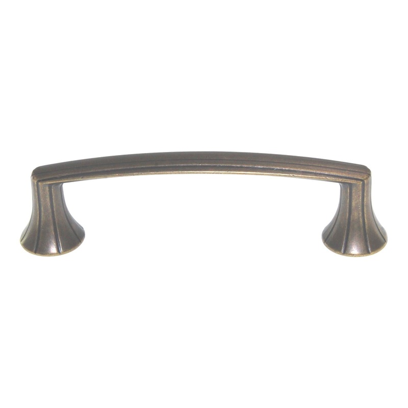 Top Knobs Edwardian Rue Cabinet Arch Pull 3 3/4 (96mm) Ctr German Bronze M957