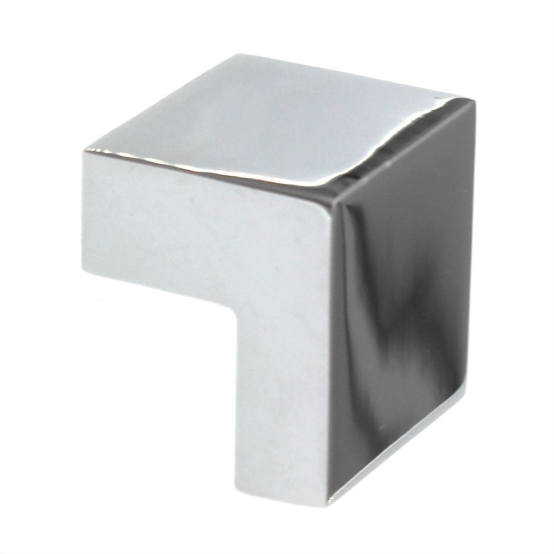 Top Knobs Nouveau 1 Square Cabinet Finger Pull 5/8 Ctr Polished Chrome M1166
