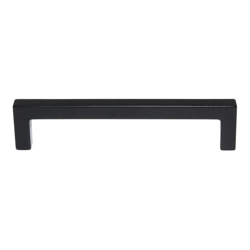 Top Knobs Nouveau Square Bar Pull 5 1/16 (128mm) Ctr Flat Black M1159