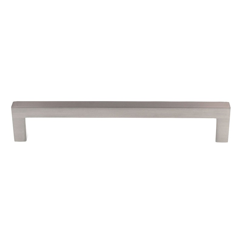 Top Knobs Nouveau Square Bar Pull 6 5/16 (160mm) Ctr Brushed Satin Nickel M1155