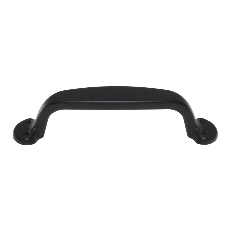 Top Knobs Nouveau Trunk Door Arch Pull 3 3/4 (96mm) Ctr Flat Black M532