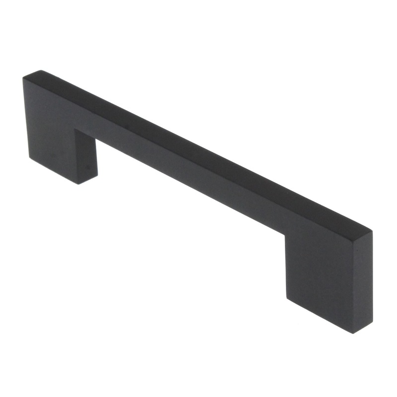 Top Knobs Sanctuary Linear Square Cabinet Arch Pull 5 Ctr Flat Black TK23BLK