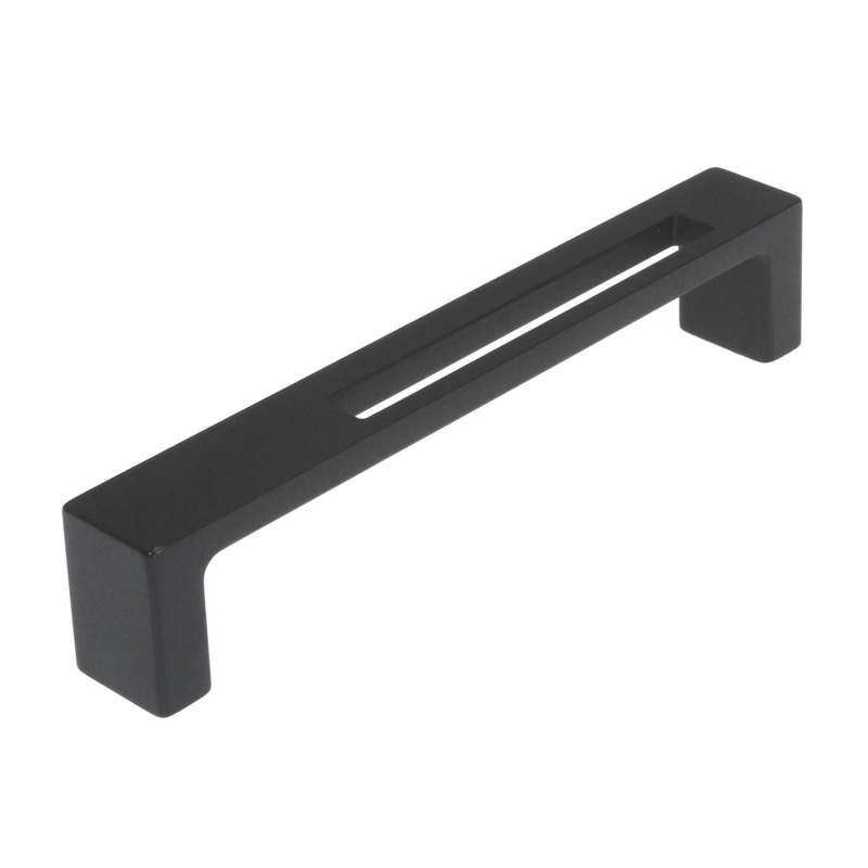 Top Knobs Sanctuary Modern Metro Slot Cabinet Pull 5 Ctr Flat Black TK266BLK